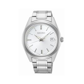 Montre Homme Seiko Classique En Acier Gris Inoxydable Gris