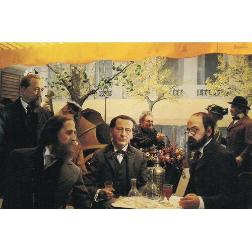 Carte Postale Milieu Xx Eme Siecle - Theme Musee - Musee Grevin - Forum Des Halles - De Gauche A Droite Anatole France -Daudet- Francois Coppee - Emile Zola