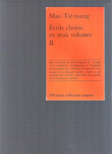 Ecrits Choisis En Trois Volumes Ii.
