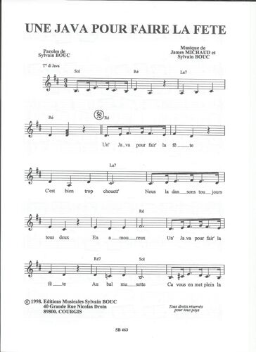 "Une Java Pour Faire La Fête" + "Welcome Java"