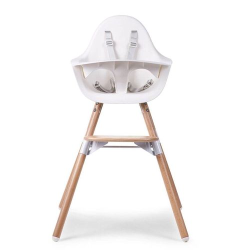 Childhome Evolu 2 Chaise Haute 2 En 1 + Arceau Naturel Blanc