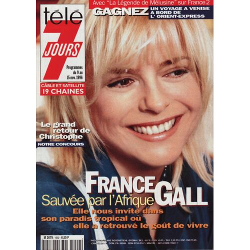 Télé 7 Jours / 04-11-1996 N°1902 : France Gall (4p) - Nicolas Hulot (2p) - Christophe (1,5p)