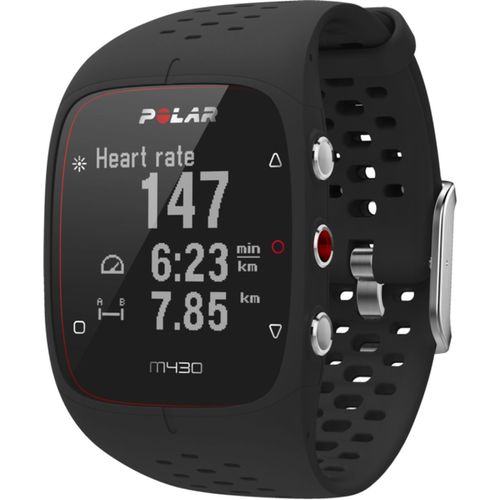 Polar M430 - Montre de sport - taille du bracelet : M/L - monochrome - Bluetooth - 51 g - noir