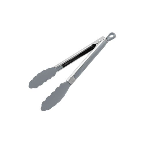 Fackelmann 41118 Pince De Cuisine Inox, Pince De Cuisine, Pince Multifonction, Pince De Préhension, Acier Inoxydable, Plastique, Noir, Gris, 27 X 3,3 Cm