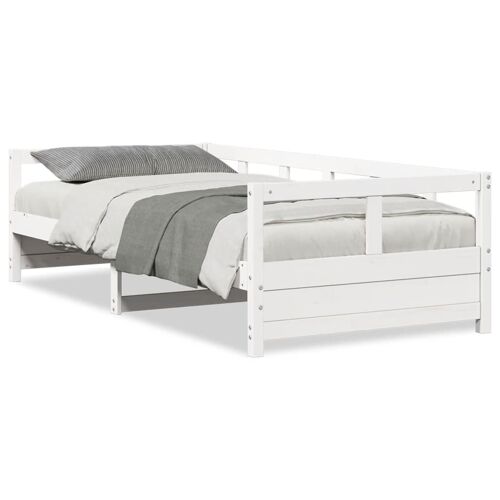 vidaXL Lit de jour Blanc 80x200 cm Bois de pin massif