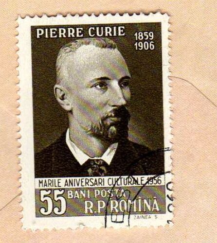 Timbre Posta Romana Roumanie Pierre Curie Cinquatenaire De Sa Mort  1956 Oblitéré