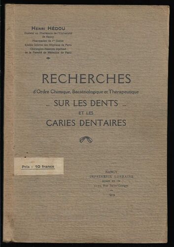 Recherches Sur Les Dents Et Les Caries Dentaires
