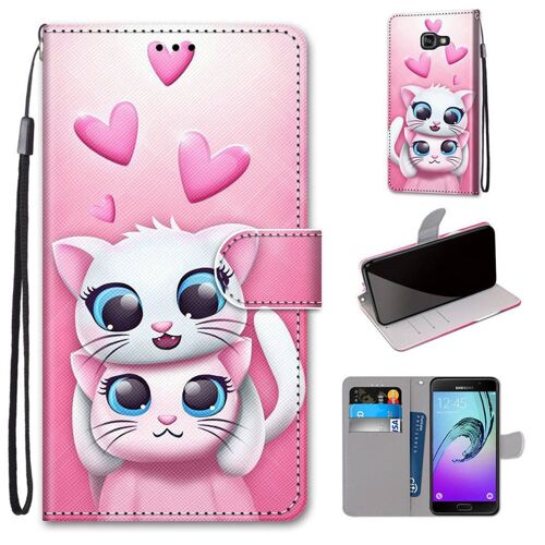 Samsung Galaxy A5 (2016) Coque, Saturcase Beau Pu Cuir Magnétique Flip Portefeuille Support Porte-Carte Dragonne Protecteur Coque Housse Étui Pour Samsung Galaxy A5 (2016) (Dk-40)