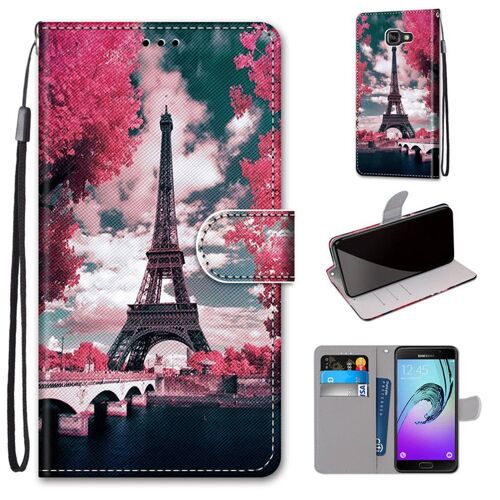 Samsung Galaxy A5 (2016) Coque, Saturcase Beau Pu Cuir Magnétique Flip Portefeuille Support Porte-Carte Dragonne Protecteur Coque Housse Étui Pour Samsung Galaxy A5 (2016) (Dk-35)