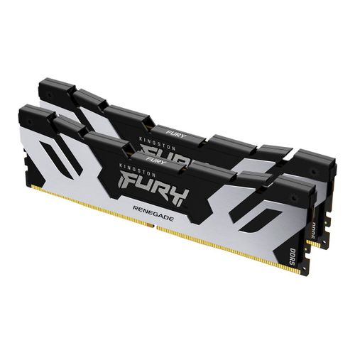 Kingston FURY Renegade - DDR5 - kit - 32 Go: 2 x 16 Go - DIMM 288 broches - 8000 MT/s / PC5-64000 - CL38 - 1.1 V - mémoire sans tampon - on-die ECC - noir et argent