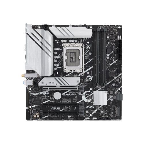 ASUS PRIME B760M-A WIFI D4 - Carte-mère - micro ATX - Socket LGA1700 - B760 Chipset - USB 3.2 Gen 2, USB 3.2 Gen 1, USB-C 3.2 Gen 1 - 2.5 Gigabit LAN, Wi-Fi 6, Bluetooth - carte graphique...