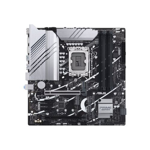 ASUS PRIME Z790M-PLUS - Carte-mère - micro ATX - Socket LGA1700 - Z790 Chipset - USB-C 3.2 Gen 2x2, USB-C 3.2 Gen 1, USB 3.2 Gen 2, USB 3.2 Gen 1, USB4 - Gigabit LAN - carte graphique embarquée...