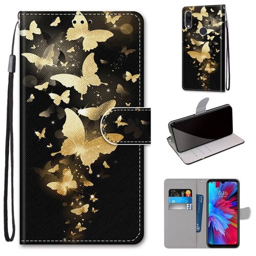 Xiaomi Redmi Note 7 Coque, Saturcase Beau Pu Cuir Magnétique Flip Portefeuille Support Porte-Carte Dragonne Protecteur Coque Housse Étui Pour Xiaomi Redmi Note 7 (Dk-4)