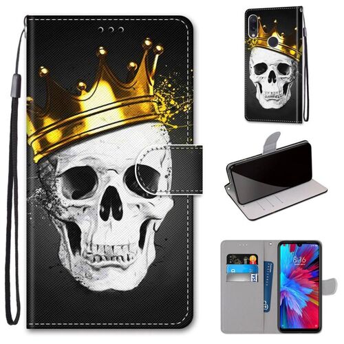 Xiaomi Redmi Note 7 Coque, Saturcase Beau Pu Cuir Magnétique Flip Portefeuille Support Porte-Carte Dragonne Protecteur Coque Housse Étui Pour Xiaomi Redmi Note 7 (Dk-18)