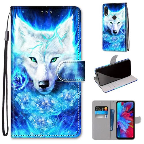 Xiaomi Redmi Note 7 Coque, Saturcase Beau Pu Cuir Magnétique Flip Portefeuille Support Porte-Carte Dragonne Protecteur Coque Housse Étui Pour Xiaomi Redmi Note 7 (Dk-11)