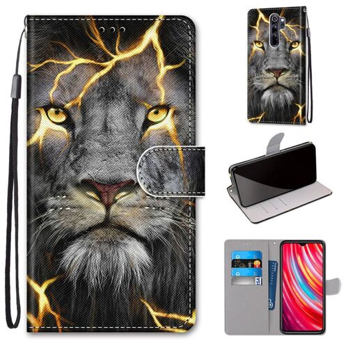 Xiaomi Redmi Note 8 Pro Coque, Saturcase Beau Pu Cuir Magnétique Flip Portefeuille Support Porte-Carte Dragonne Protecteur Coque Housse Étui Pour Xiaomi Redmi Note 8 Pro (Dk-8)