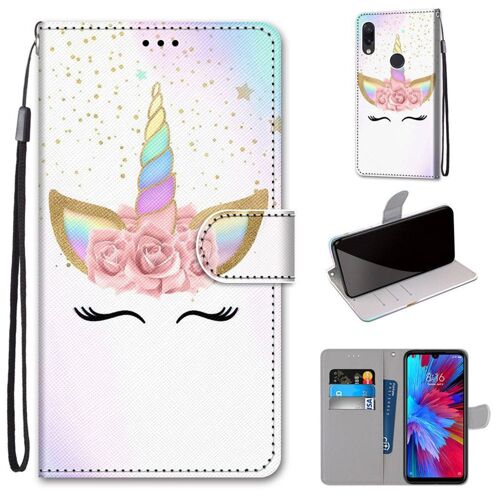 Xiaomi Redmi Note 7 Coque, Saturcase Beau Pu Cuir Magnétique Flip Portefeuille Support Porte-Carte Dragonne Protecteur Coque Housse Étui Pour Xiaomi Redmi Note 7 (Dk-37)
