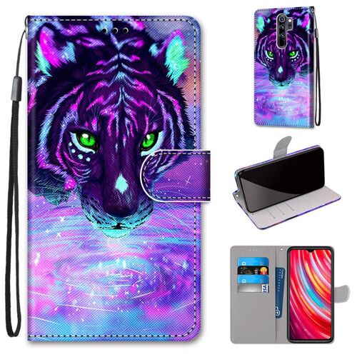 Xiaomi Redmi Note 8 Pro Coque, Saturcase Beau Pu Cuir Magnétique Flip Portefeuille Support Porte-Carte Dragonne Protecteur Coque Housse Étui Pour Xiaomi Redmi Note 8 Pro (Dk-9)