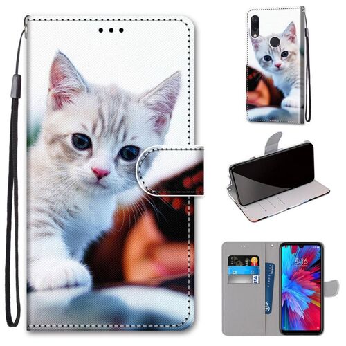 Xiaomi Redmi Note 7 Coque, Saturcase Beau Pu Cuir Magnétique Flip Portefeuille Support Porte-Carte Dragonne Protecteur Coque Housse Étui Pour Xiaomi Redmi Note 7 (Dk-27)