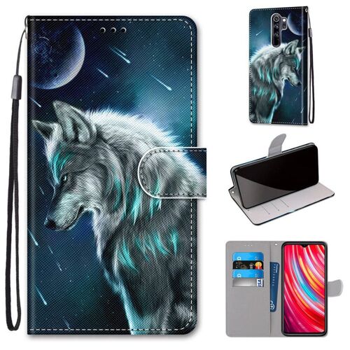 Xiaomi Redmi Note 8 Pro Coque, Saturcase Beau Pu Cuir Magnétique Flip Portefeuille Support Porte-Carte Dragonne Protecteur Coque Housse Étui Pour Xiaomi Redmi Note 8 Pro (Dk-28)