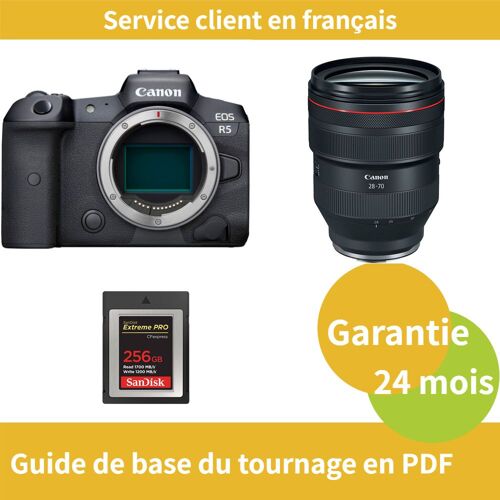 Canon EOS R5 Caméra+Canon Objectif RF 28-70mm f/2L USM+SanDisk 256GB Extreme SD card PRO CFexpress Type B