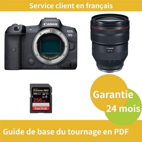 Canon EOS R5 Caméra+Canon Objectif RF 28-70mm f/2L USM+SanDisk 256 Go Extreme PRO carte SDXC UHS-II