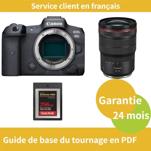 Canon EOS R5 Caméra+Canon Objectif RF 15-35MM F/2.8 L IS USM+SanDisk 256GB Extreme SD card PRO CFexpress Type B