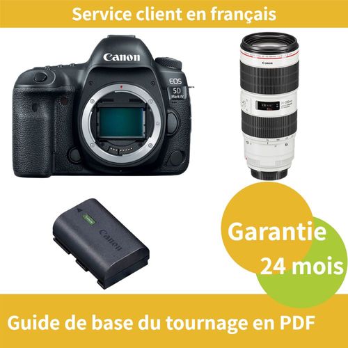 Canon EOS 5D Mark IV Caméra+Canon Objectif EF 70-200mm f/2.8 L IS III USM+Canon batterie LP-E6NH Officielle