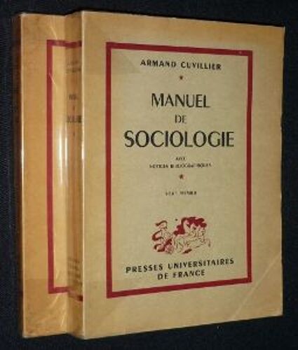 Manuel De Sociologie (2 Volumes/3)