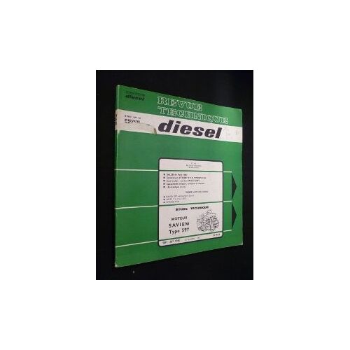 Revue Technique Diesel, N° 33 D, Septembre-Octobre 1968