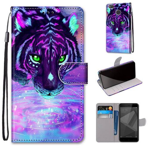 Xiaomi Redmi 4x Coque, Saturcase Beau Pu Cuir Magnétique Flip Portefeuille Support Porte-Carte Dragonne Protecteur Coque Housse Étui Pour Xiaomi Redmi 4x (Dk-9)