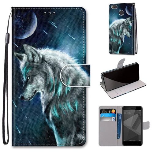 Xiaomi Redmi 4x Coque, Saturcase Beau Pu Cuir Magnétique Flip Portefeuille Support Porte-Carte Dragonne Protecteur Coque Housse Étui Pour Xiaomi Redmi 4x (Dk-28)