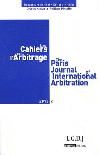 Les Cahiers De L'arbitrage N° 2/2012