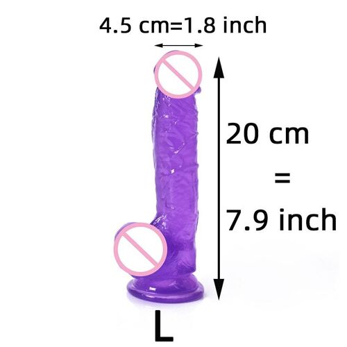 Grand Gode En Msi Douce Translucide Avec Ventouse Pour Femme, Gode En Cristal, Strapon Éducatif Pour Gay, Massage Du Point G Pour Maire Intérieur