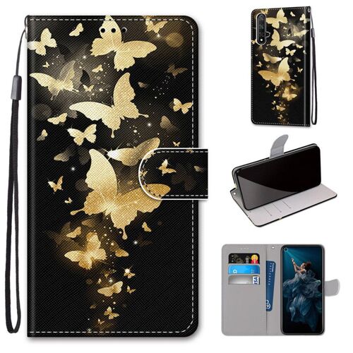 Huawei Nova 5t Coque, Saturcase Beau Pu Cuir Magnétique Flip Portefeuille Support Porte-Carte Dragonne Protecteur Coque Housse Étui Pour Huawei Nova 5t (Dk-4)