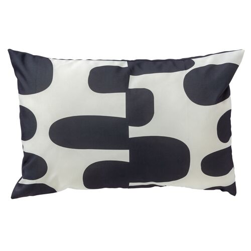 Coussin D'extérieur Blanche 40x60 Cm - Impression Géométrique
