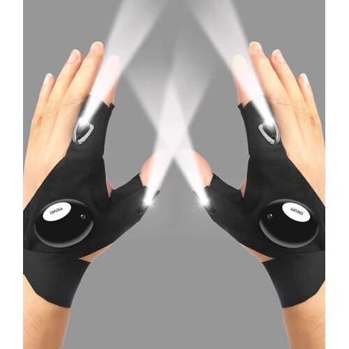 Gants De Lampe De Poche Led, Cadeau Pour Homme Son Petit Ami Papa, Lumière Mains Libres Gadget Cool Pour La Réparation De Pêche Au Camping, Cadeau D'anniversaire De Noël Pour La Fête Des Pères