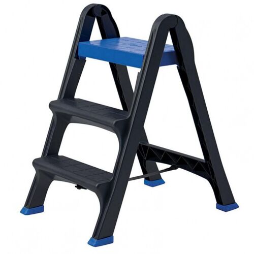Bama Skala Tabouret 3 Marches Échelle Antidérapante Capacité Maximale 130 kg Petite Échelle Plastique 47×70×78h cm Anthracite