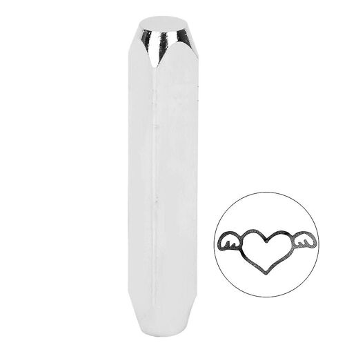 6mm 1/4in en acier au carbone Design Stamp Punch Outil d'estampage pour bricolage en cuir bois bijoux CraftHeart