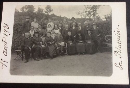 Photo De Groupe Formatée En Carte Postale (La Pilarnière - 1921)