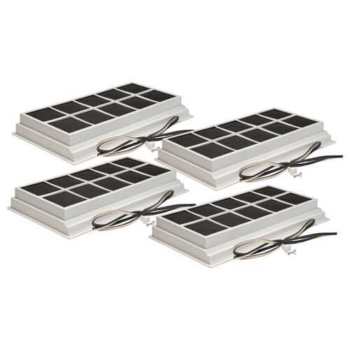 vhbw 4x Filtres à charbon actif remplacement pour Miele DKF 3, 2084461 pour hotte aspirante - 49,5 x 29,5 x 6,2 cm