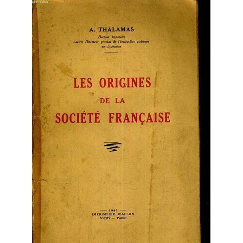 Les Origines De La Société Française
