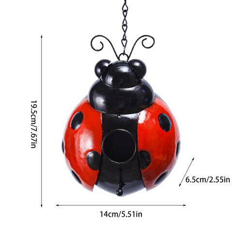 Maison D'oiseaux Suspendue En Fer, Ornement Décoratif Parfait Pour Les Poussettes, Colibri, Cage À Hirondelle