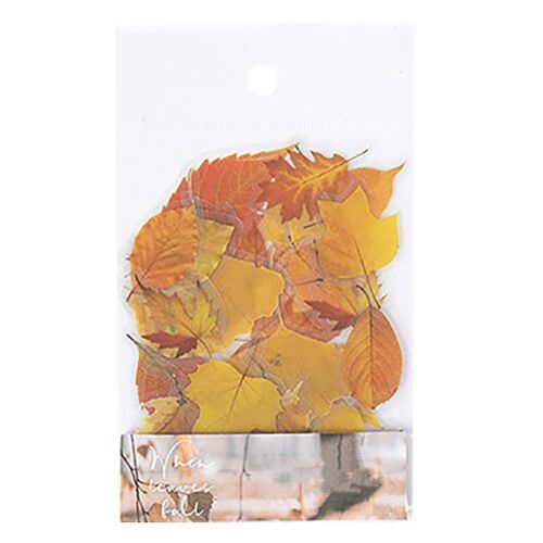 Feuille Scrapbook Autocollants Décoratif Pet Automne Feuilles Scrapbooking Décalcomanies Pour La Journalisation Album Photo 40pcs