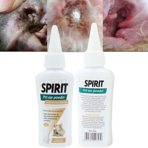 Poudre De Nettoyage Des Oreilles De Chien Et De Chat, 50g, Outils De Toilettage Pour Animaux De Compagnie, Soins De Santé Anti-Démangeaisons, Fournitures Pour Chiens Et Chats