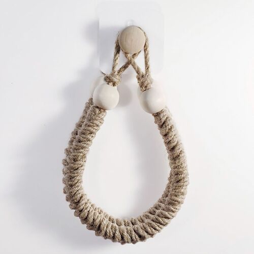 Porte-papier hygiénique en ULavec crochets en métal, porte-serviettes en papier, porte-serviettes en ULnaturelle, style domestique T1