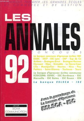 Les Annales Des Concours 92