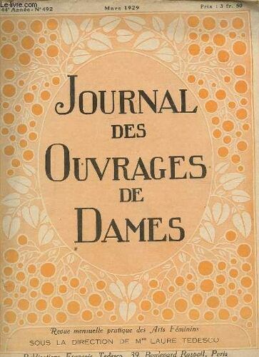 Journal Des Ouvrages De Dames N°492