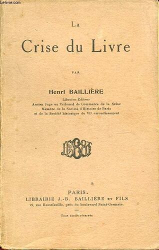 La Crise Du Livre