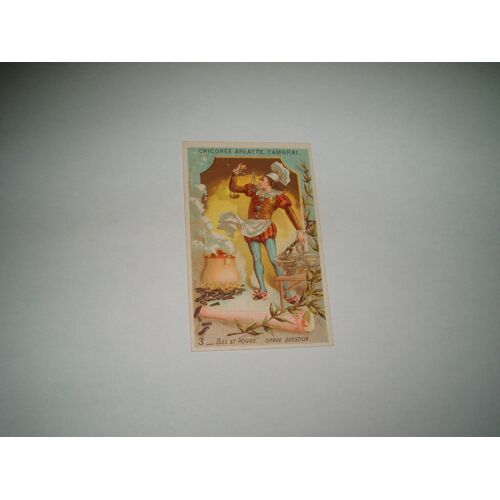 Ancien Chromo Chicoree Arlatte Cambrai. Hors Concours / N°3 Sel Et Poivre... Grave Question